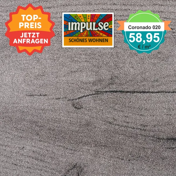 Alt-Text: Farb- und Strukturmuster von Girloon Coronado 020 – strapazierfähiger Objektvelours